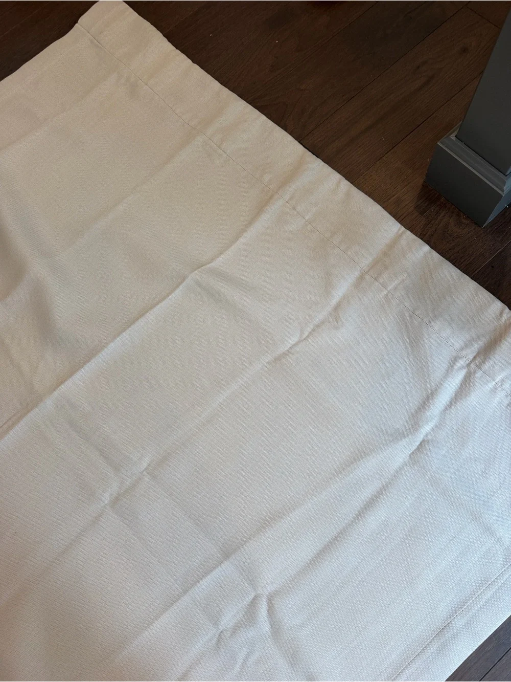 Exclusive Fabrics Ivory Linen Look Curtain Panel 49x105 Drapery - C11-2